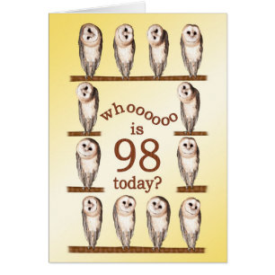 98歳の誕生日、奇妙なフクロカード。
