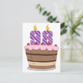 98歳オンお誕生日ケーキ ポストカード (スタンド正面)