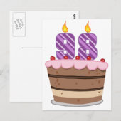 98歳オンお誕生日ケーキ ポストカード (正面/裏面)