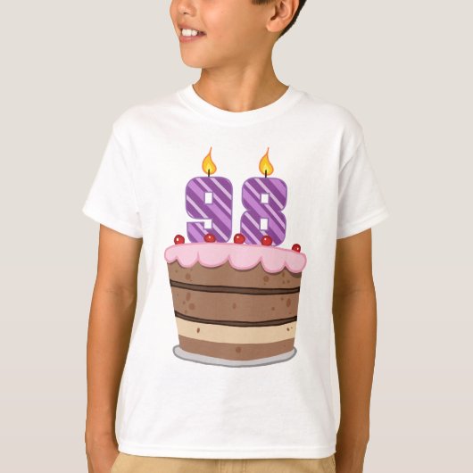 98歳オンお誕生日ケーキ Tシャツ (正面)