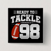 98歳タックルサッカーパーティー98誕生日 缶バッジ (正面)