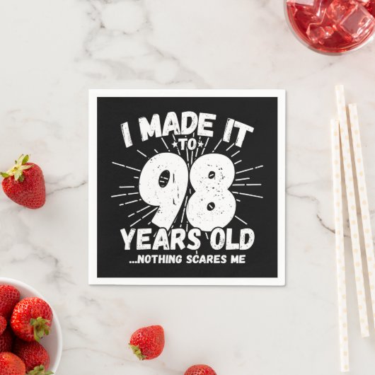 98歳皮肉ミームおもしろい98誕生日 スタンダードカクテルナプキン (インサイチュ)