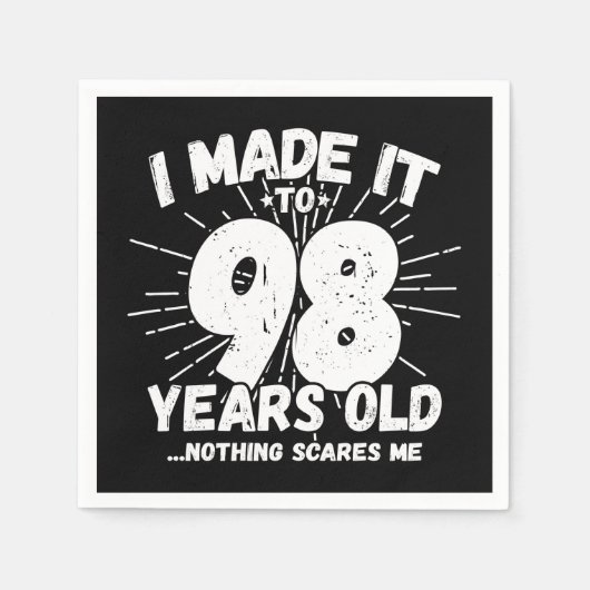 98歳皮肉ミームおもしろい98誕生日 スタンダードカクテルナプキン (正面)