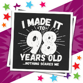 98歳皮肉ミームおもしろい98誕生日 スタンダードカクテルナプキン