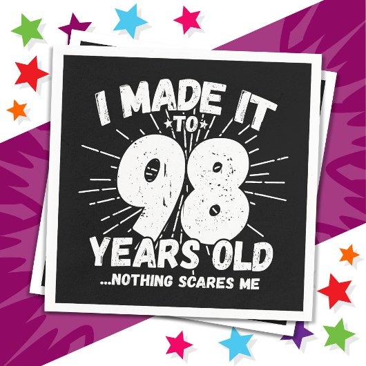 98歳皮肉ミームおもしろい98誕生日 スタンダードカクテルナプキン