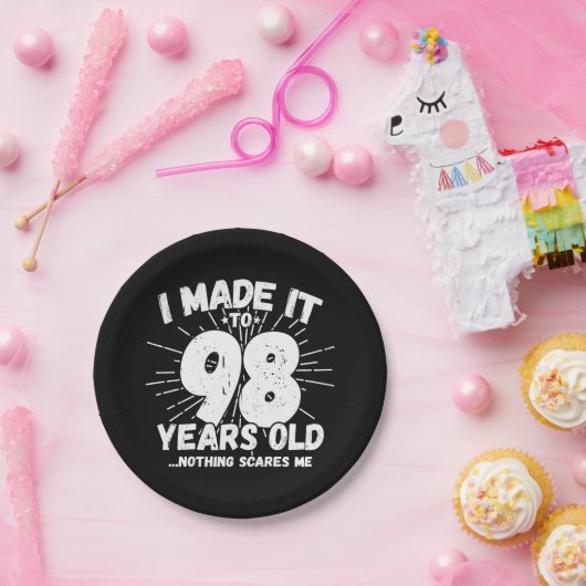 98歳皮肉ミームおもしろい98誕生日 ペーパープレート (パーティー)