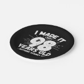 98歳皮肉ミームおもしろい98誕生日 ペーパープレート (アングル)