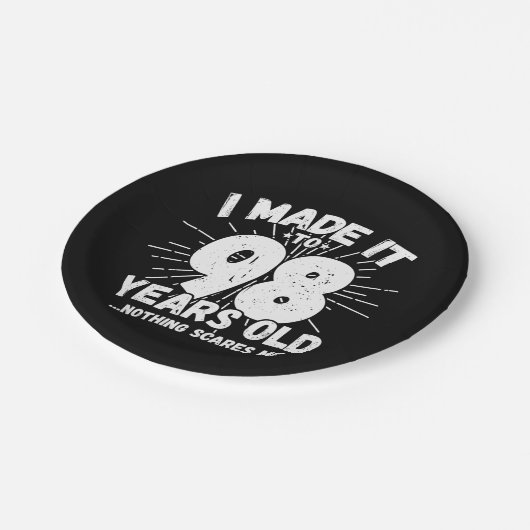 98歳皮肉ミームおもしろい98誕生日 ペーパープレート (アングル)