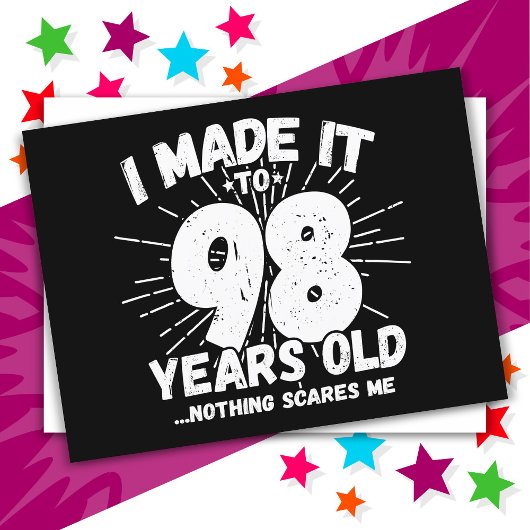 98歳皮肉ミームおもしろい98誕生日 ポストカード