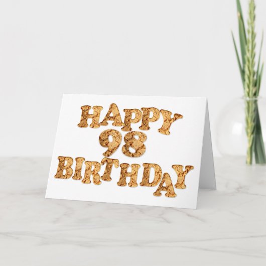 98番目の誕生日カード（クッキー愛好家） カード (正面)