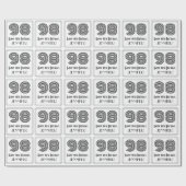 98番目の誕生日:インスパイアアールデコスタイル「98」 +名前 ラッピングペーパー (フラット)