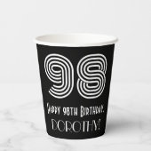98番目の誕生日—インスパイアアールデコ検索「98」 +名前 紙コップ (裏面)