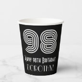 98番目の誕生日—インスパイアアールデコ検索「98」 +名前 紙コップ (正面)