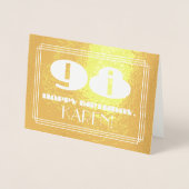98番目の誕生日：名前+アールデコインスパイア「98」を見る 箔カード (正面)