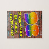 98誕生日:おもしろいグラフィティインスパイアレインボー98 ジグソーパズル (横)