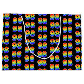 98誕生日:おもしろいレインボーイベント第98パターン ラージペーパーバッグ (裏面)