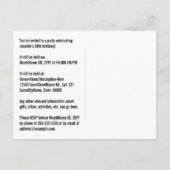 98誕生日-おもしろい花火、レインボールック"98" ポストカード (裏面)