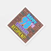 98誕生日~おもしろい、アーバングラフィティインスパイアルック スタンダードランチョンナプキン (角)