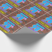 98誕生日:おもしろい、アーバングラフィティインスパイアルック ラッピングペーパー (角)