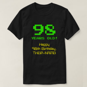 98誕生日:おもしろい、8ビットルック、Nerdy/オタク系の「98」 Tシャツ