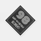 98誕生日:インスパイアアールデコ検索"98" +名前 スタンダードランチョンナプキン (角)