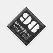 98誕生日:インスパイアアールデコ検索"98" +名前 スタンダードランチョンナプキン (角)