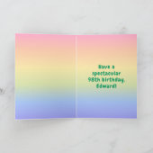 98誕生日:カラフルレインボー# 98,名前をカスタムする カード (内部)
