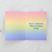 98誕生日:カラフルレインボー# 98,名前をカスタムする カード (内部)