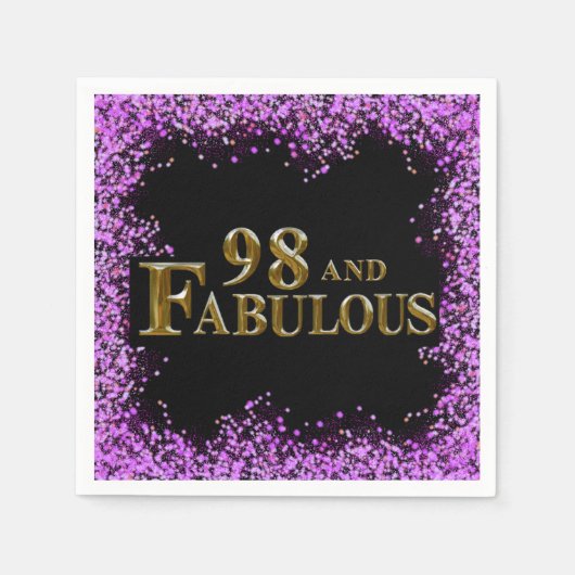 98誕生日 スタンダードカクテルナプキン (正面)
