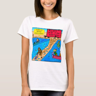 980モーゼの魚釣りのコンテストの漫画 Tシャツ