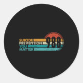 988シャツ自殺防止生存線988アワレ ラウンドシール (正面)