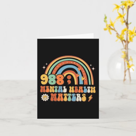 988セミコロン精神衛生問題の自殺の防止 カード (黄色い花)