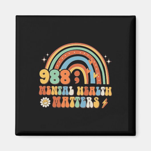 988セミコロン精神衛生問題の自殺の防止 マグネット (正面)