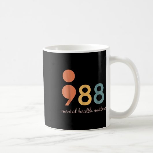 988セミコロンMental Health S認識度 コーヒーマグカップ (右)