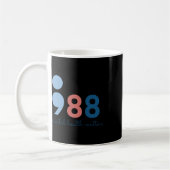 988精神衛生上の問題 コーヒーマグカップ (左)