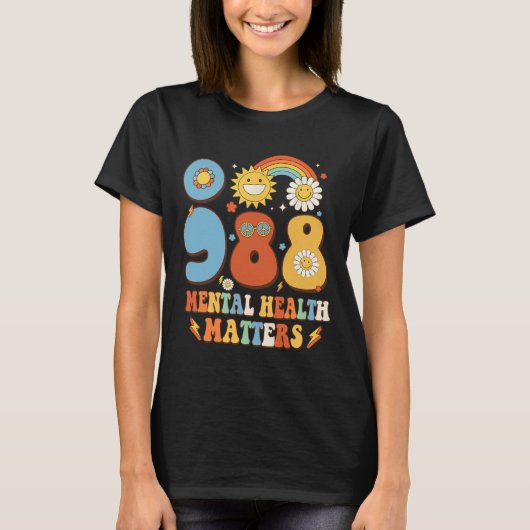 988精神衛生問題自殺防止戦争 Tシャツ (正面)