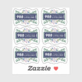 988自殺と危機生存線フローラシール シール (シート)