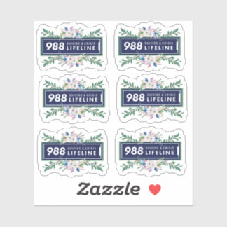 988自殺と危機生存線フローラシール シール