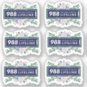 988自殺と危機生存線フローラシール シール (正面)