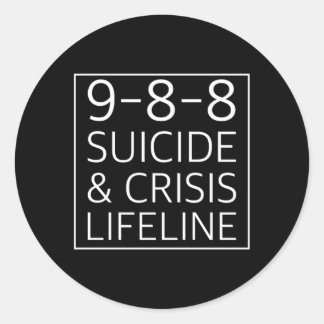 988自殺認識度危機生存線988 ラウンドシール