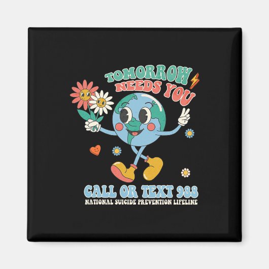 988自殺防止の滞在は明日の男性を必要とする マグネット (正面)