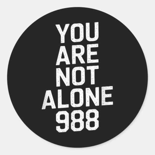 988自殺防止認識度 ラウンドシール (正面)