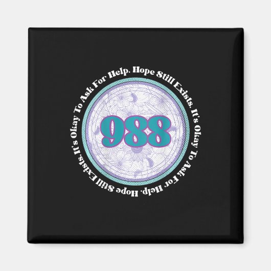 988自殺防止Bで頼はいい救済。 マグネット (正面)