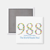 988自殺&危機生存線世界があなたを必要 マグネット (正面/裏面)