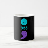 988 セミコロン精神衛生予防 コーヒーマグカップ (中央)