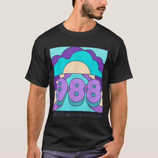 988 メンタルヘルスの大切さ 予防と認識 Tシャツ (正面)