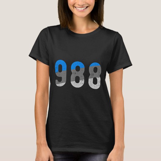 988 予防ホットライン 健康啓発 Tシャツ (正面)
