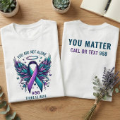 988 自殺予防 リボン サポート あなたは大切 Tシャツ