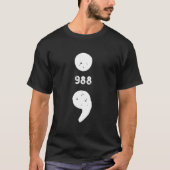 988 自殺予防 988 コンマ Tシャツ (正面)