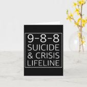 988 – 自殺認識度危機生存線988 カード (黄色い花)